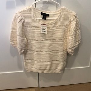 White knit sweater shirt